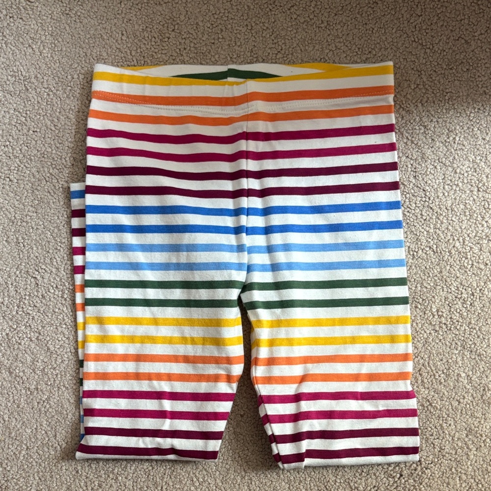Primary Rainbow Striped Kids Leggings